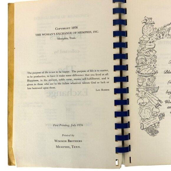 Womans Exchange of Memphis TN Cook Book Volume II 1st Printing 1976 Spiral Bound - Picture 5 of 12